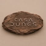 Cafe Casa Dunes stone logo